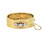Victorian Diamond & Sapphire Star Bangle Bracelet
