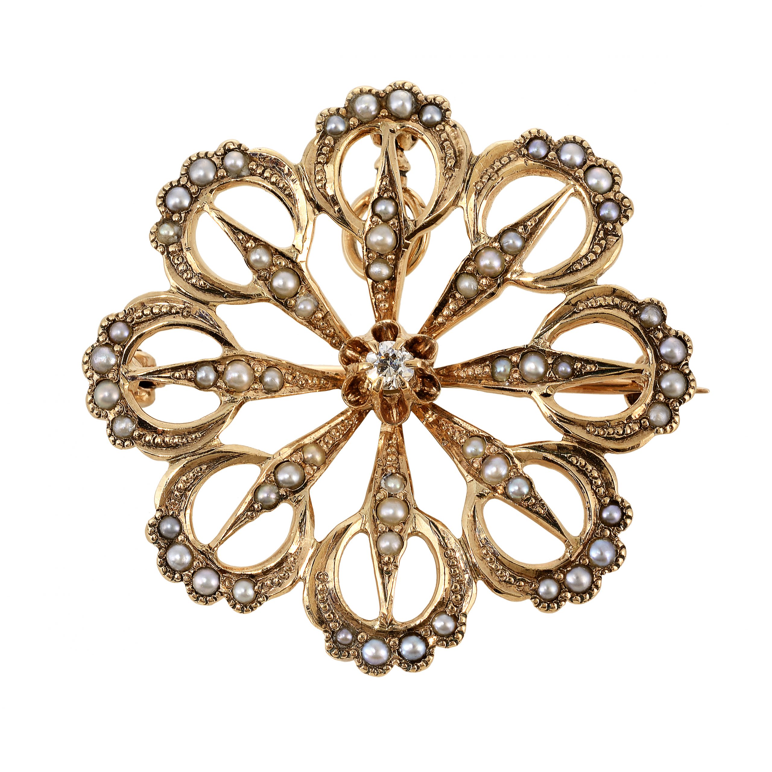 Victorian Starburst Diamond Pin and Pendant – Zabler Design Jewelers