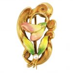 Art Nouveau ‘Jack-in-the-Pulpit’ Enamel Pin