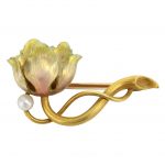 Art Nouveau ‘Poppy’ Enamel Pin