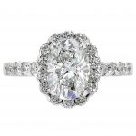 1.51ct Oval Diamond Halo Engagement Ring