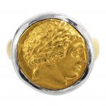 Ancient Gold Phillip II Coin Ring