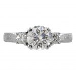 1.08ct Round Brilliant Cut Diamond Antique Revival Engagement Ring