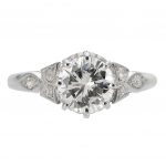 1.17ct Round Brilliant Cut Diamond Antique Engagement Ring