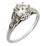 1.17ct Round Brilliant Cut Diamond Antique Engagement Ring