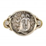 Rhodes Silver Hemidrachm Two-Tone Coin Ladies’ Ring