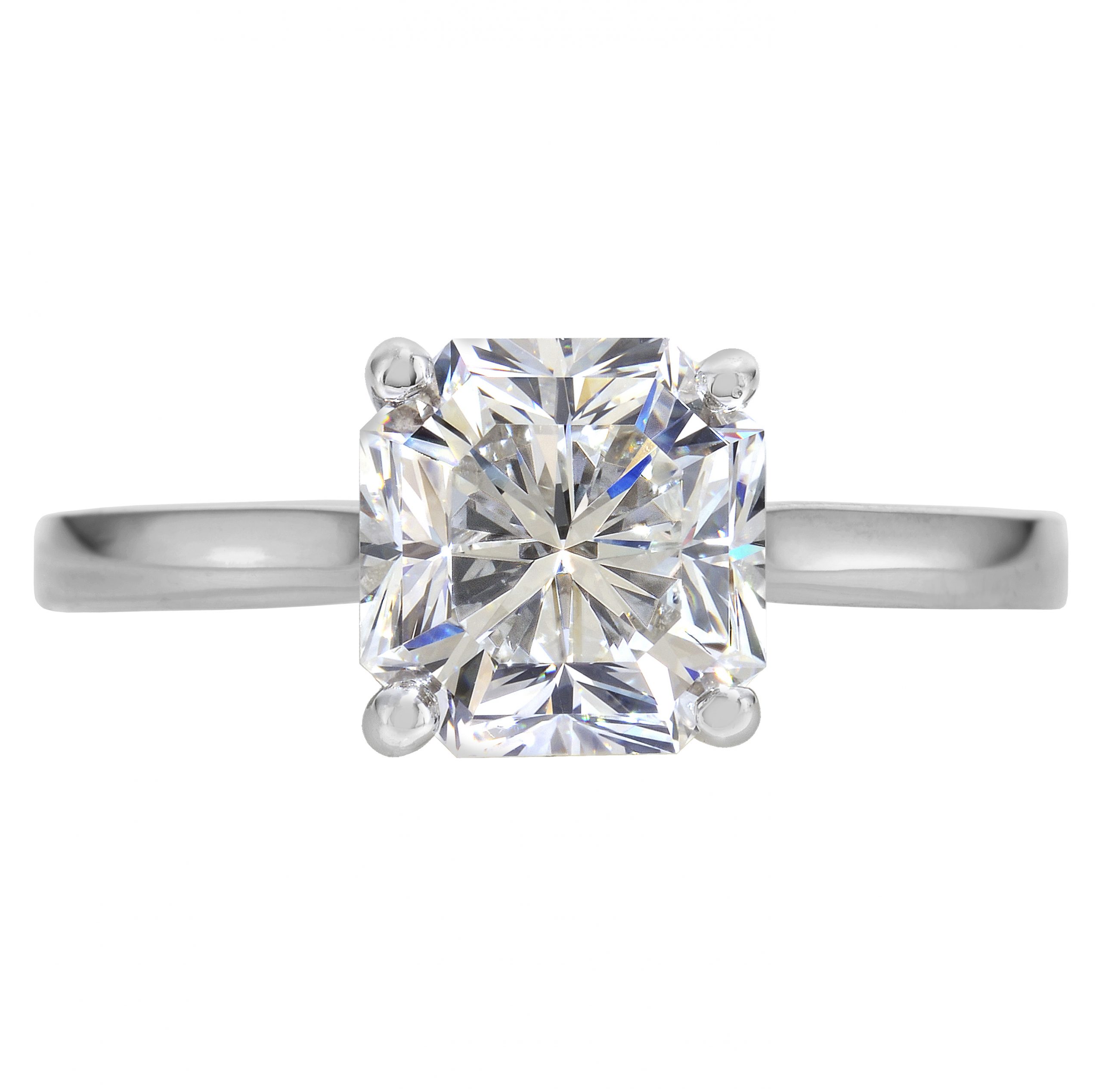 1.85ct Radiant Cut Diamond Solitaire Engagement Ring – Zabler Design ...