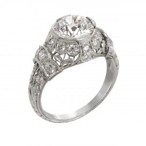 2.00ct Diamond Art Deco Engagement Ring