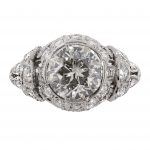 2.00ct Diamond Art Deco Engagement Ring