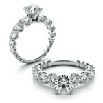 2.08ct Round Brilliant Cut Diamond Graduated Engagement Ring